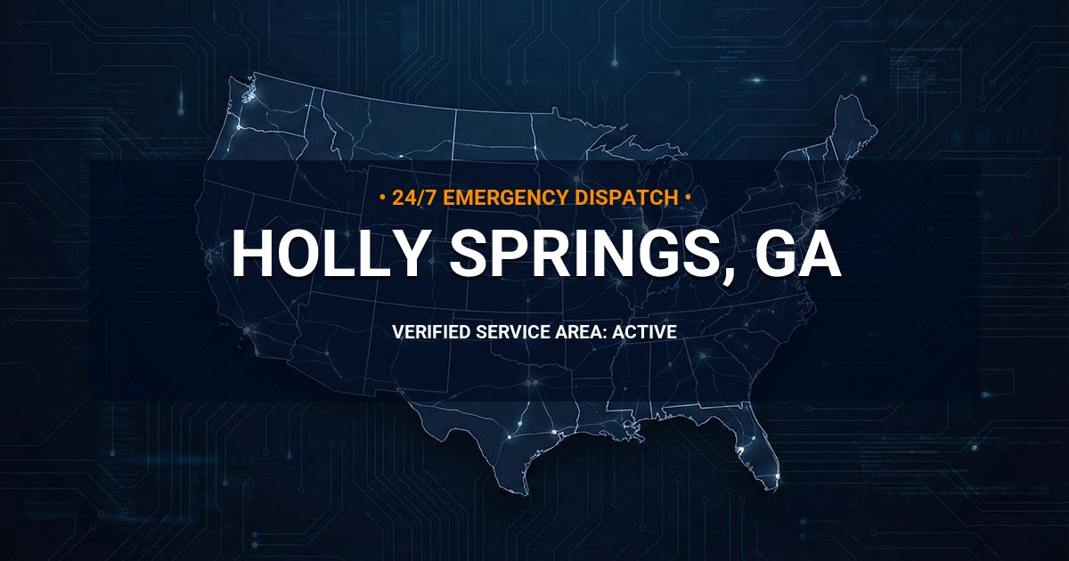 Emergency Plumbing Dispatch Map for Plumbing Services: Holly Springs, GA