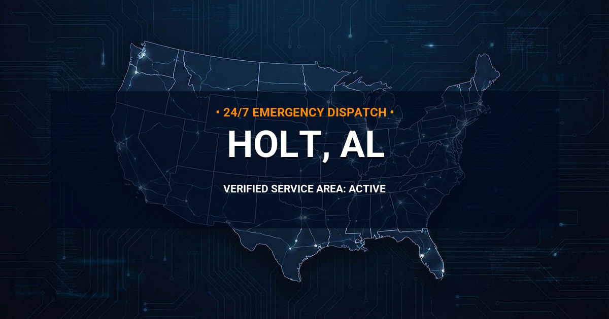 Emergency Plumbing Dispatch Map for Plumbing Services: Holt, AL