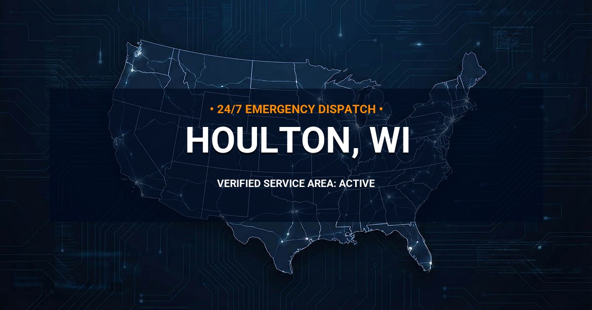 Emergency Plumbing Dispatch Map for Plumbing Services: Houlton, WI
