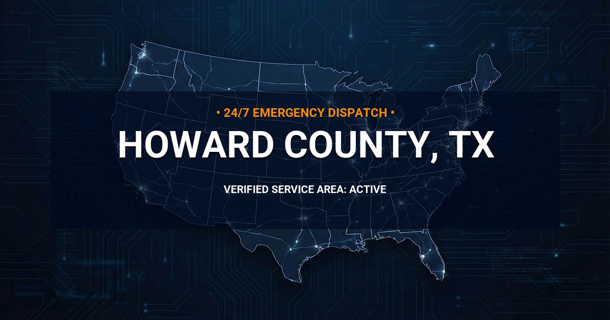 Emergency Plumbing Dispatch Map for Howard County Plumbing Logistics