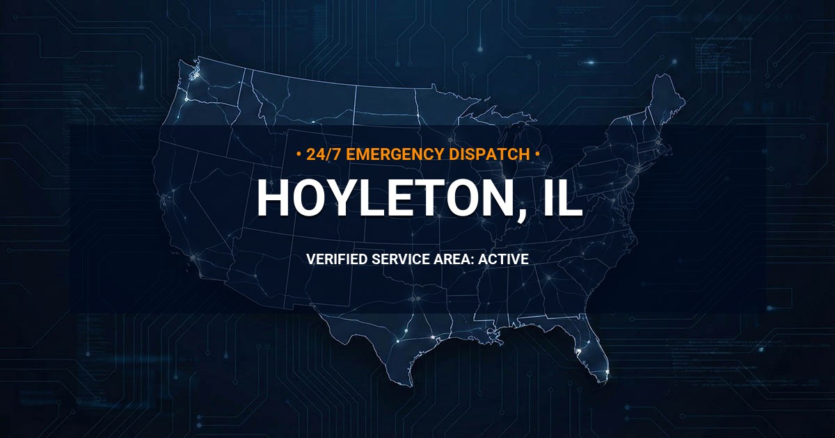 Emergency Plumbing Dispatch Map for Plumbing Services: Hoyleton, IL
