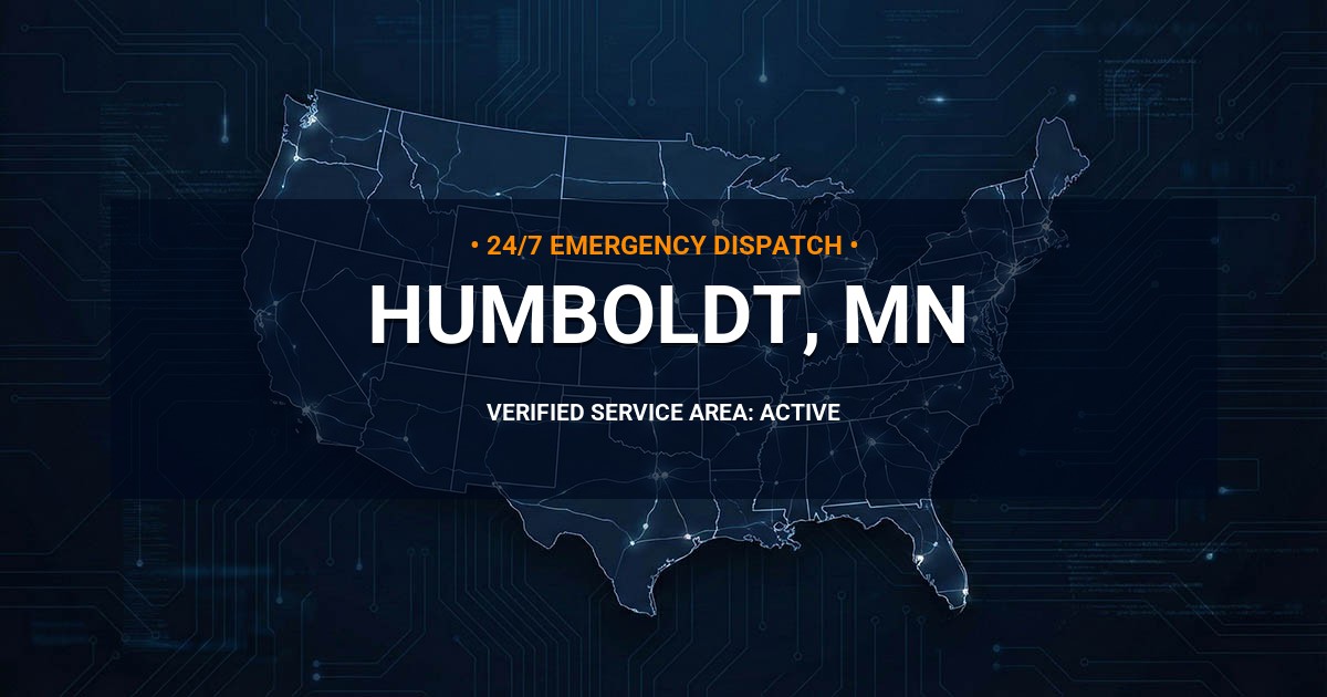 Emergency Plumbing Dispatch Map for Plumbing Services: Humboldt, MN