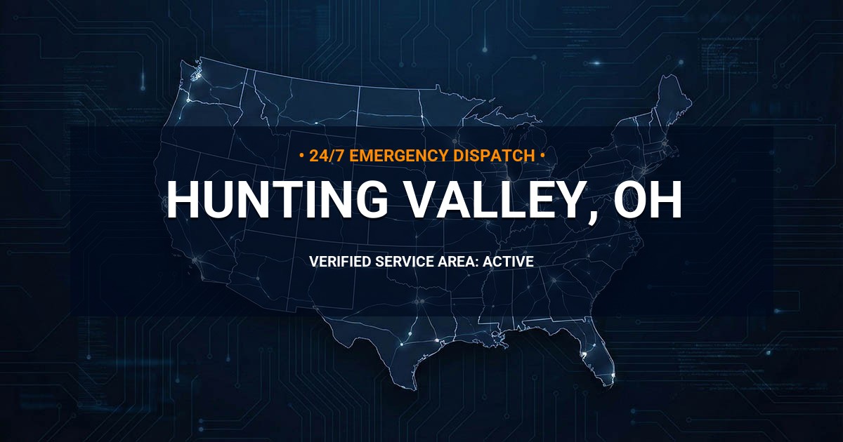 Emergency Plumbing Dispatch Map for Plumbing Services: Hunting Valley, OH