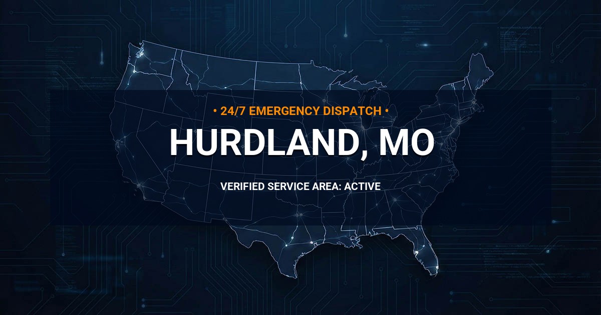 Emergency Plumbing Dispatch Map for Plumbing Services: Hurdland, MO