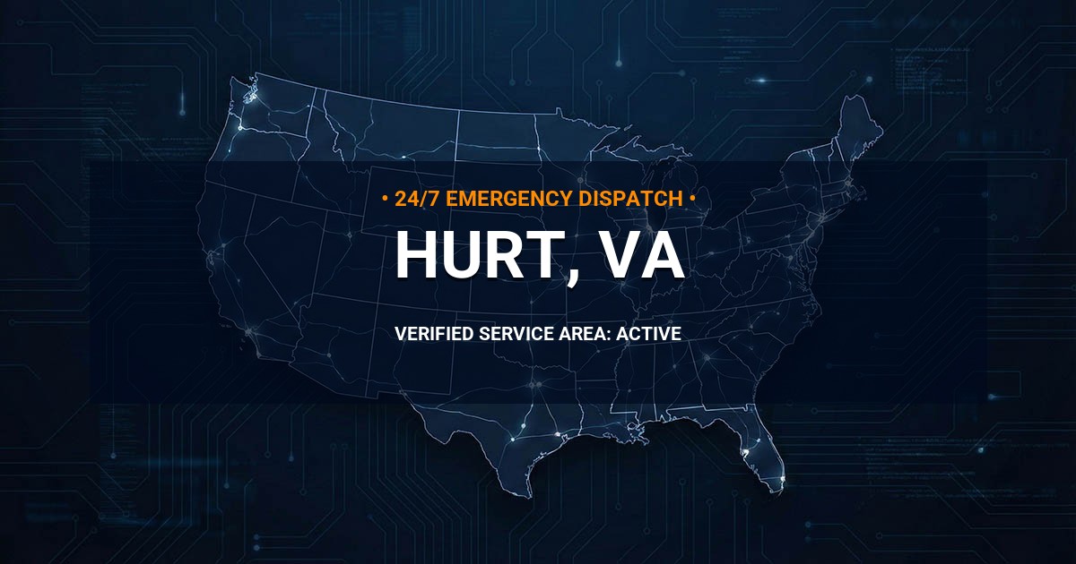 Emergency Plumbing Dispatch Map for Plumbing Services: Hurt, VA