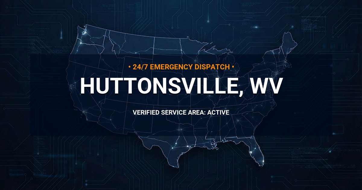 Emergency Plumbing Dispatch Map for Plumbing Services: Huttonsville, WV