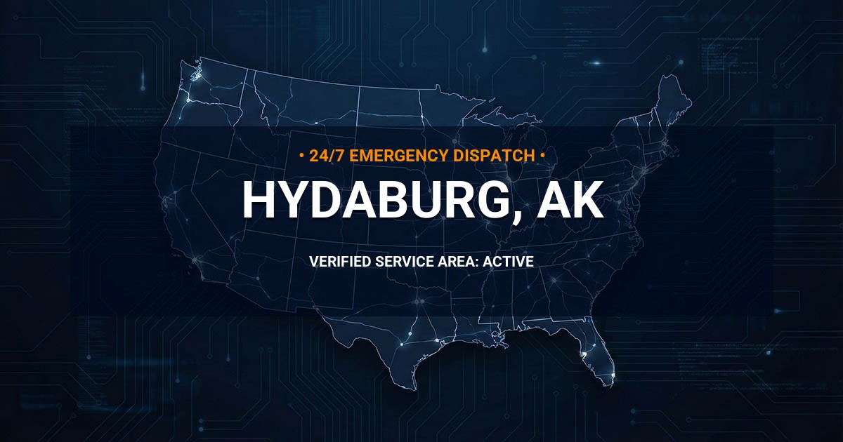 Emergency Plumbing Dispatch Map for Plumbing Services: Hydaburg, AK