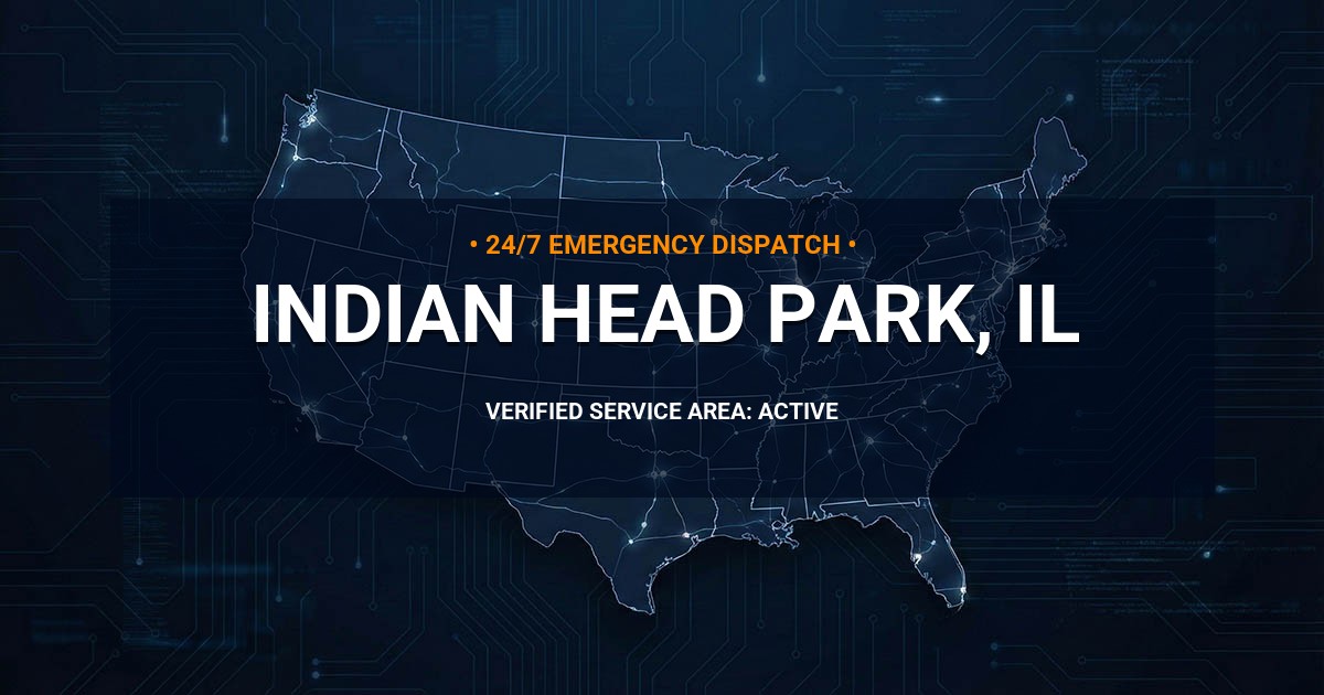 Emergency Plumbing Dispatch Map for Plumbing Services: Indian Head Park, IL
