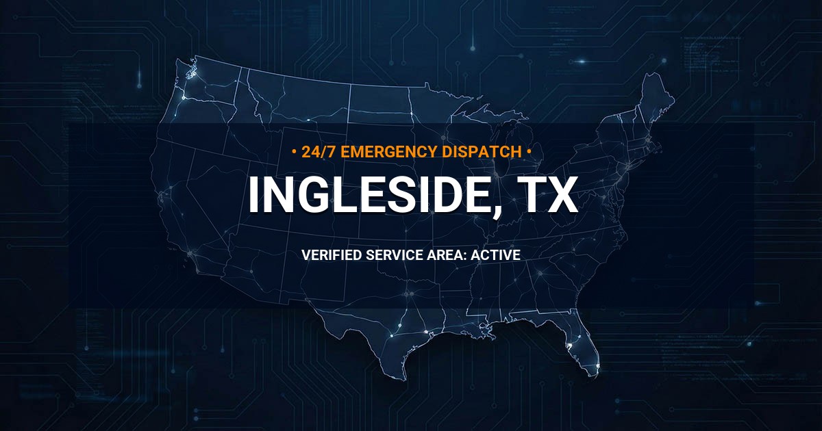 Emergency Plumbing Dispatch Map for Plumbing Services: Ingleside, TX