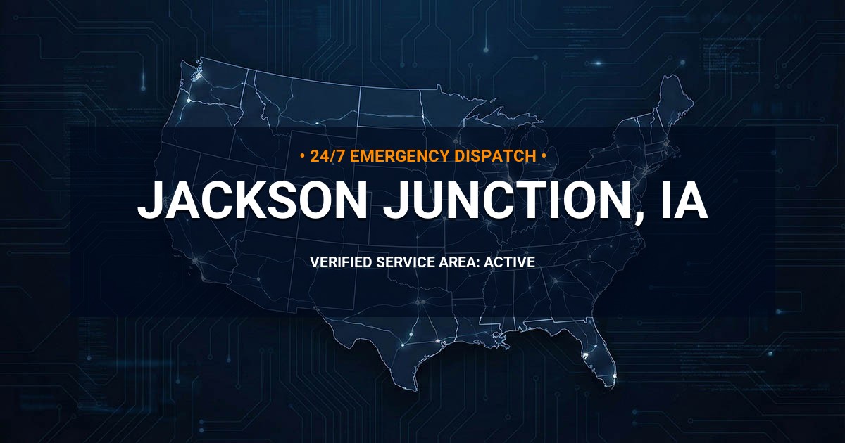 Emergency Plumbing Dispatch Map for Plumbing Services: Jackson Junction, IA