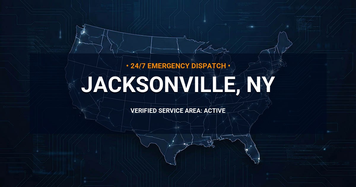 Emergency Plumbing Dispatch Map for Plumbing Services: Jacksonville, NY