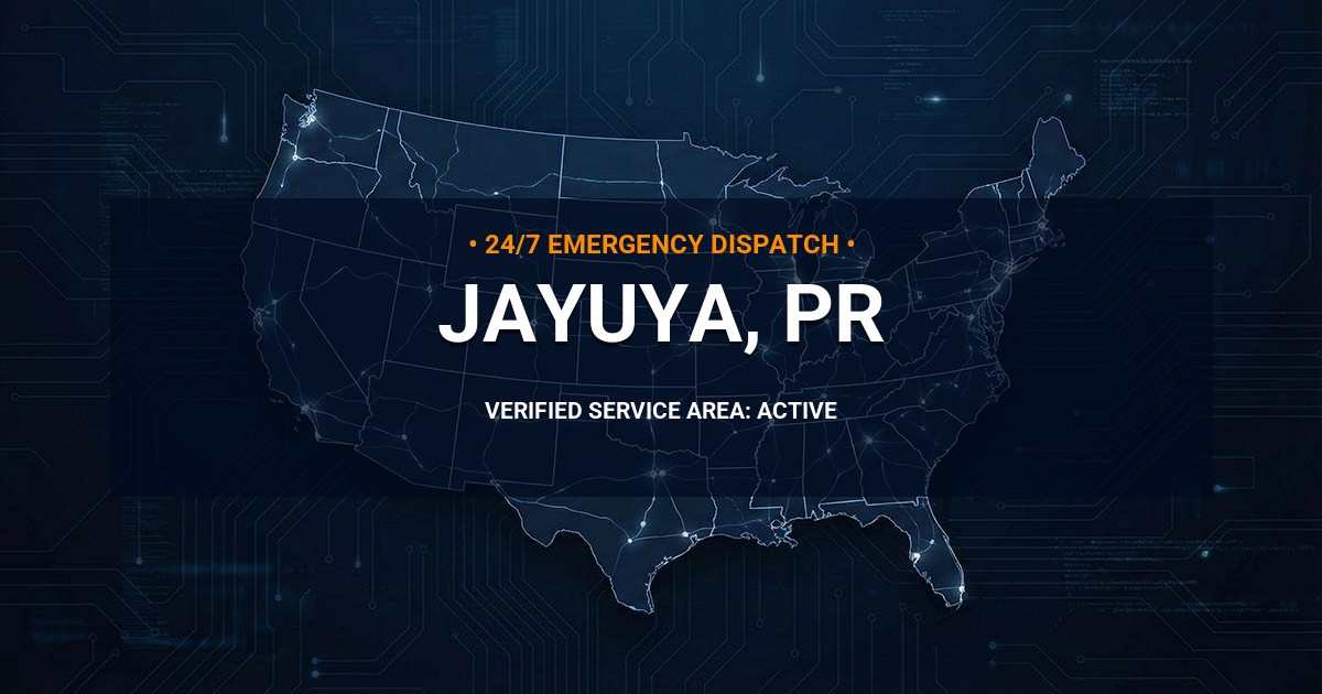 Emergency Plumbing Dispatch Map for Plumbing Services: Jayuya, PR