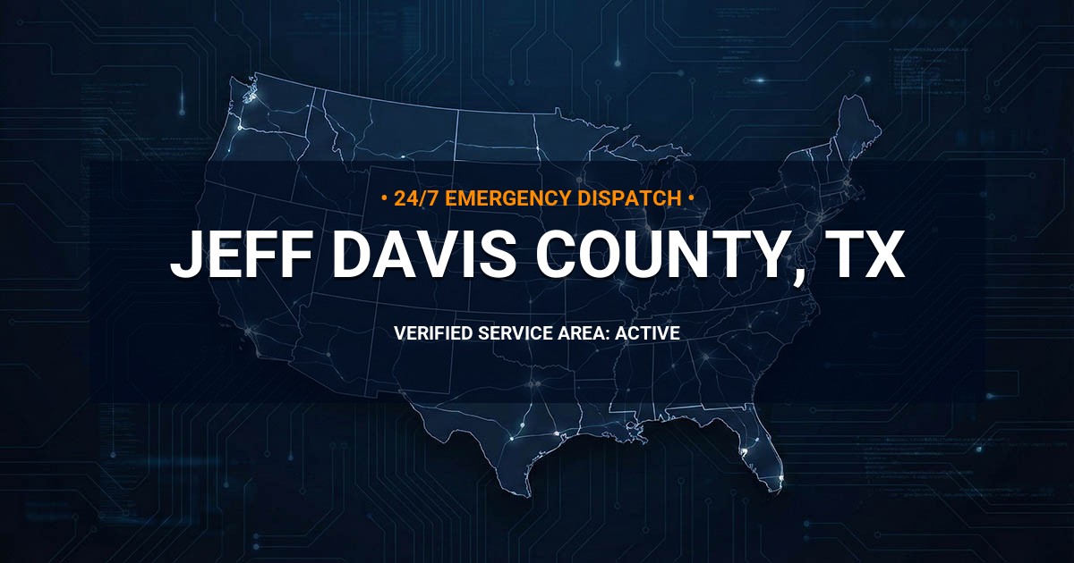 Emergency Plumbing Dispatch Map for Jeff Davis County Plumbing Logistics