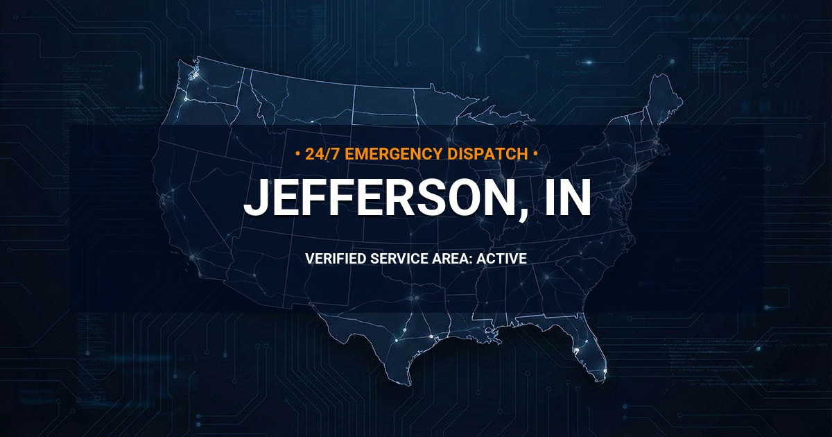 Emergency Plumbing Dispatch Map for Plumbing Services: Jefferson, IN