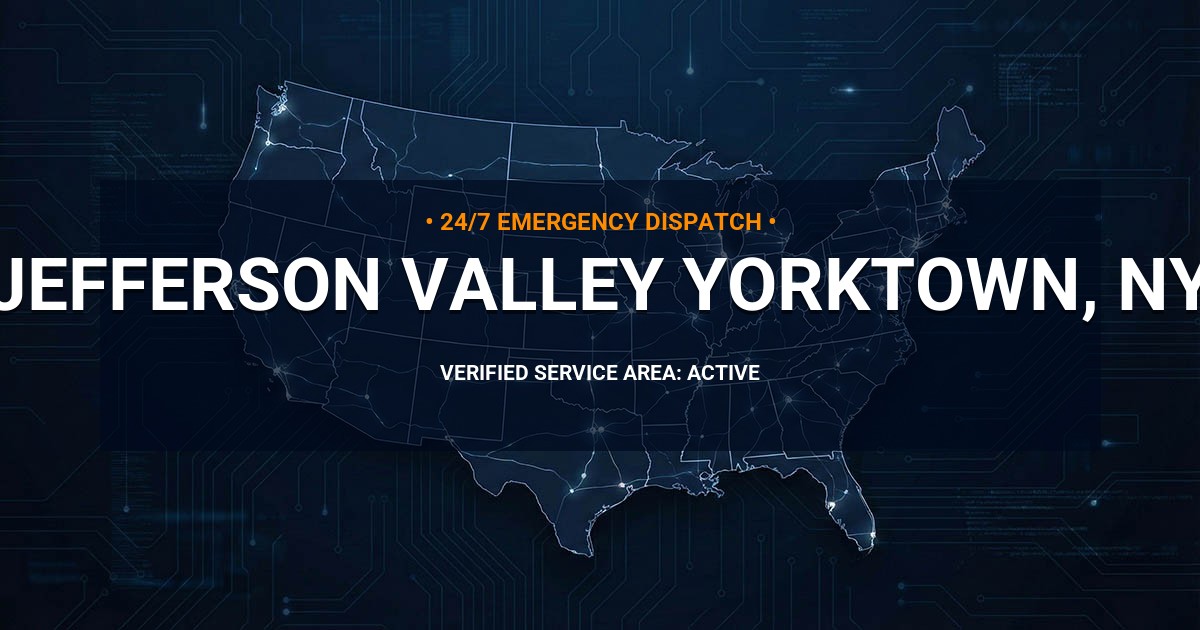 Emergency Plumbing Dispatch Map for Plumbing Services: Jefferson Valley-Yorktown, NY