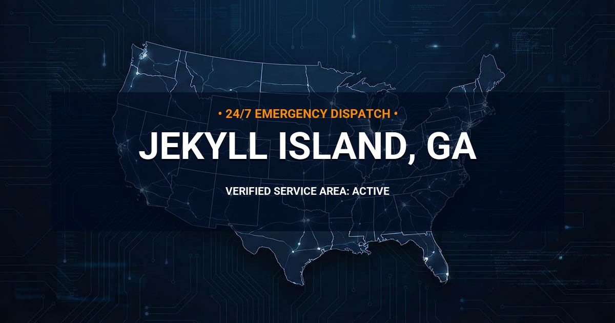 Emergency Plumbing Dispatch Map for Plumbing Services: Jekyll Island, GA