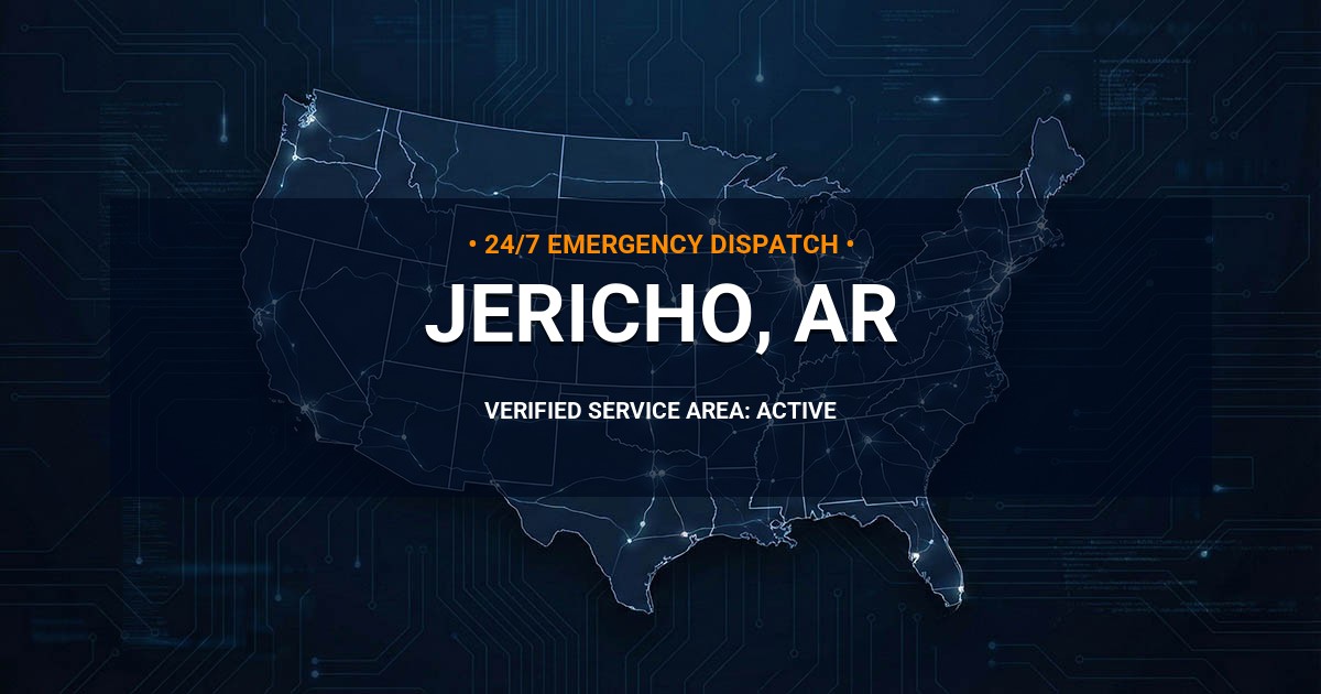 Emergency Plumbing Dispatch Map for Plumbing Services: Jericho, AR