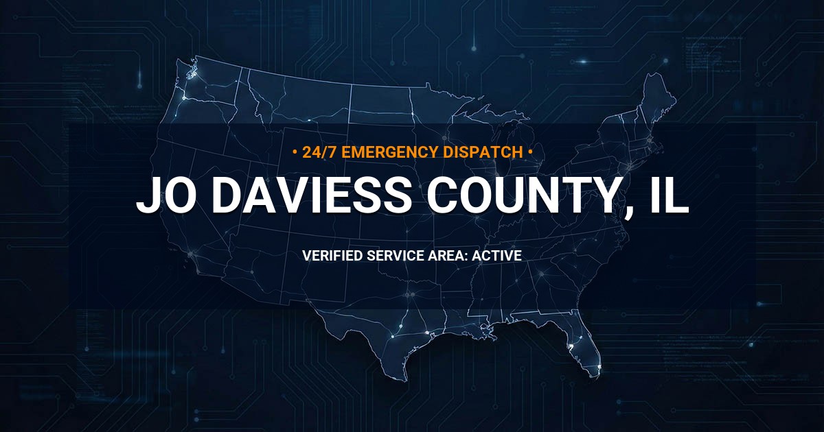 Emergency Plumbing Dispatch Map for Jo Daviess County Plumbing Logistics