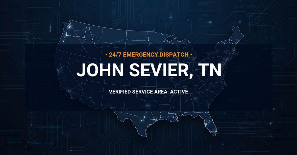 Emergency Plumbing Dispatch Map for Plumbing Services: John Sevier, TN