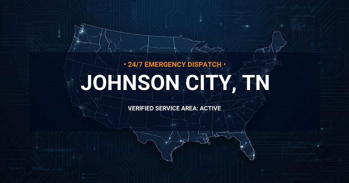 Emergency Plumbing Dispatch Map for Plumbing Services: Johnson City, TN