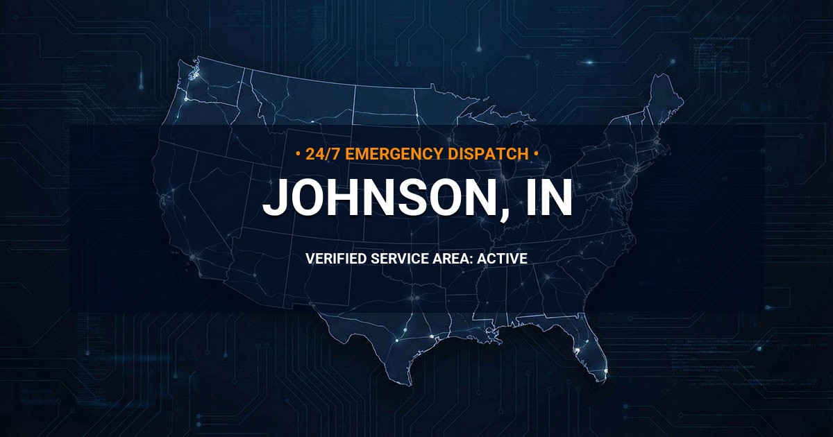Emergency Plumbing Dispatch Map for Plumbing Services: Johnson, IN