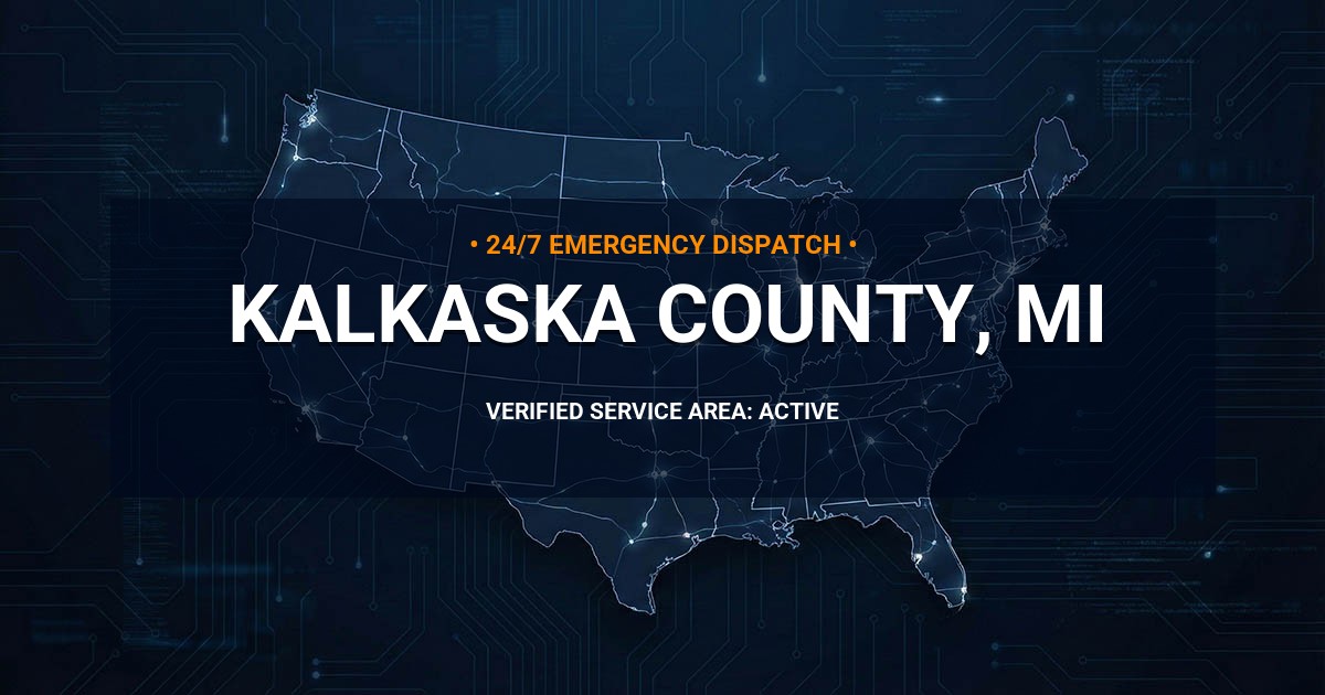 Emergency Plumbing Dispatch Map for Kalkaska County Plumbing Logistics