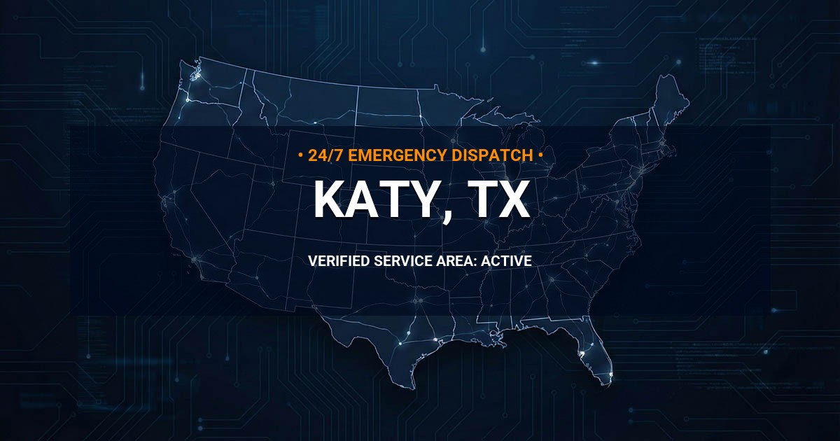 Emergency Plumbing Dispatch Map for Plumbing Services: Katy, TX