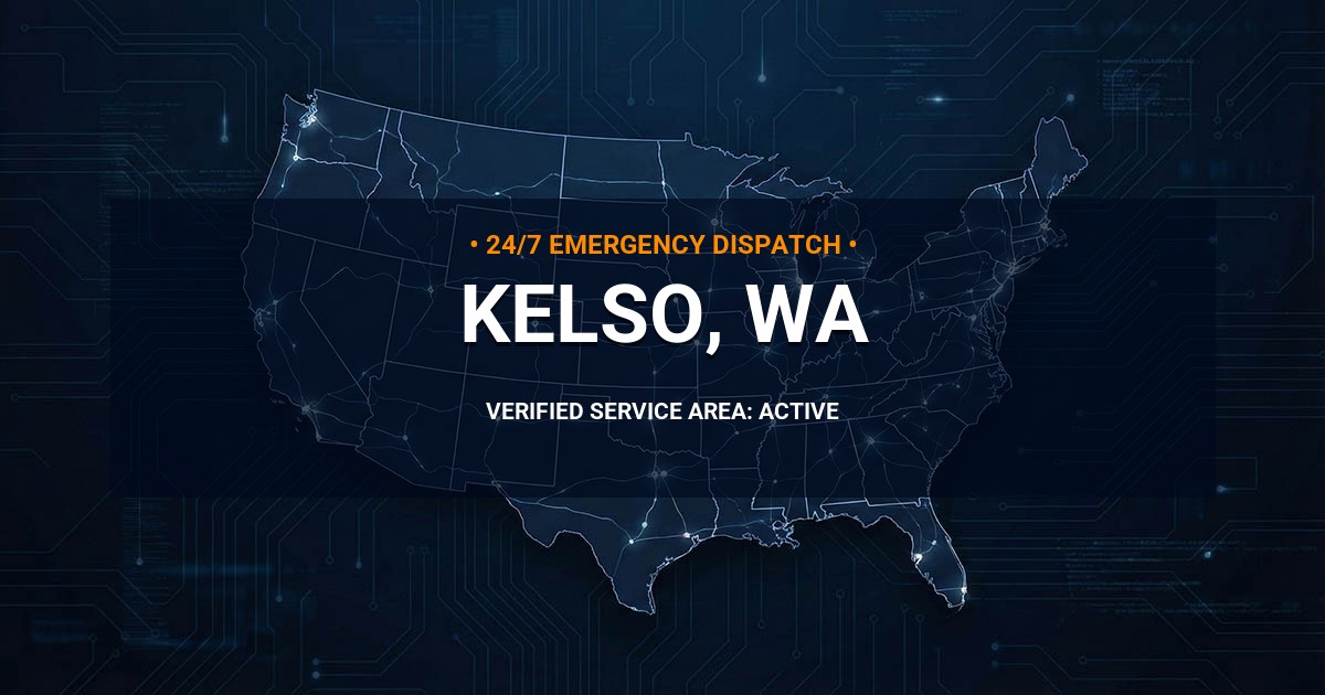 Emergency Plumbing Dispatch Map for Plumbing Services: Kelso, WA
