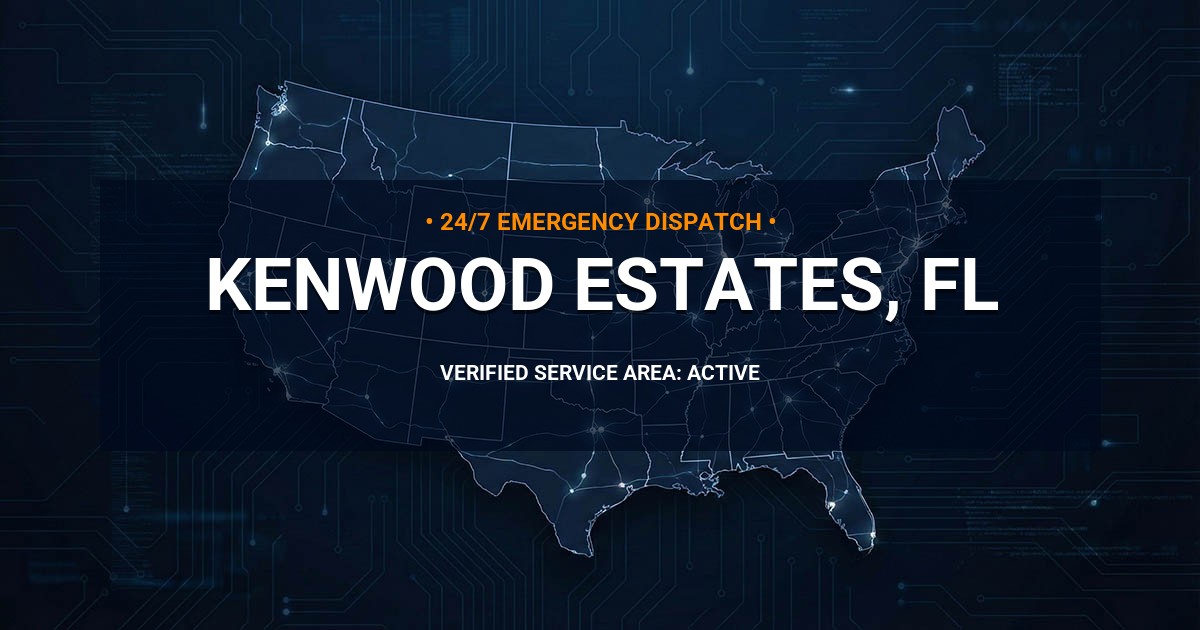 Emergency Plumbing Dispatch Map for Plumbing Services: Kenwood Estates, FL