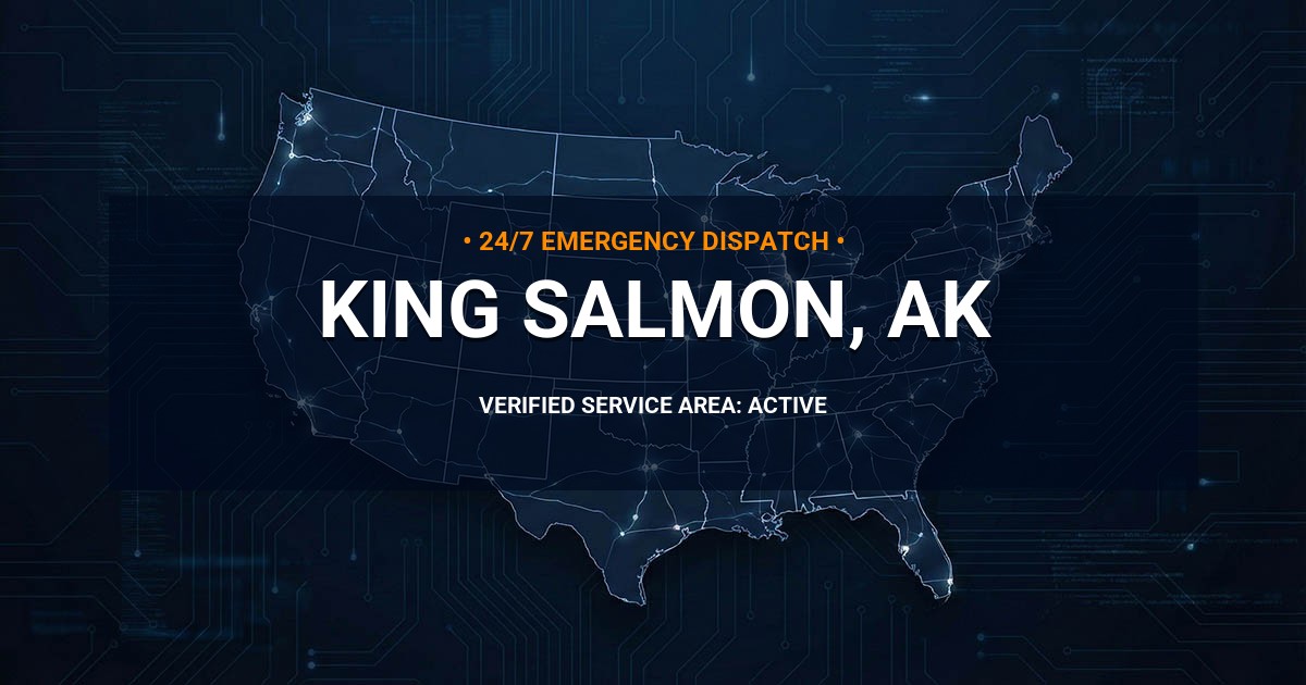 Emergency Plumbing Dispatch Map for Plumbing Services: King Salmon, AK