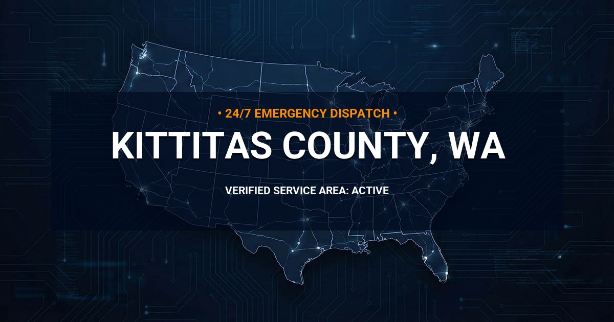 Emergency Plumbing Dispatch Map for Kittitas County Plumbing Logistics