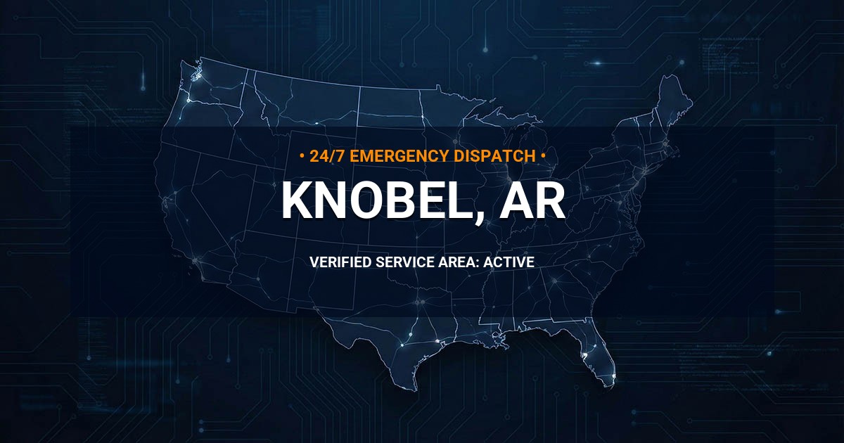 Emergency Plumbing Dispatch Map for Plumbing Services: Knobel, AR