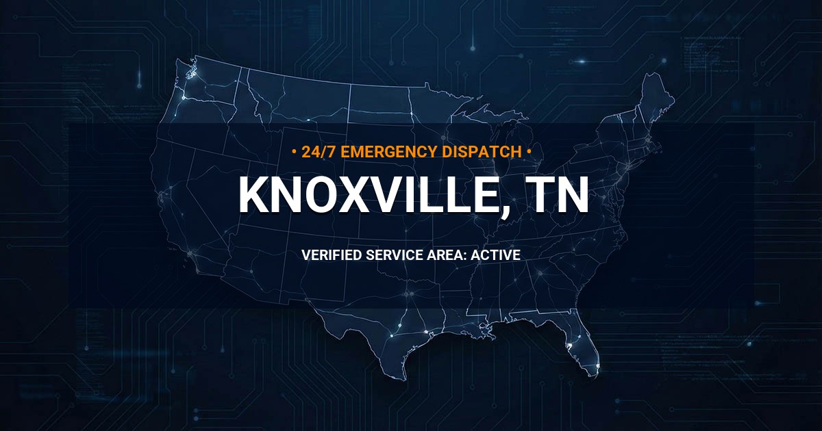 Emergency Plumbing Dispatch Map for Plumbing Services: Knoxville, TN