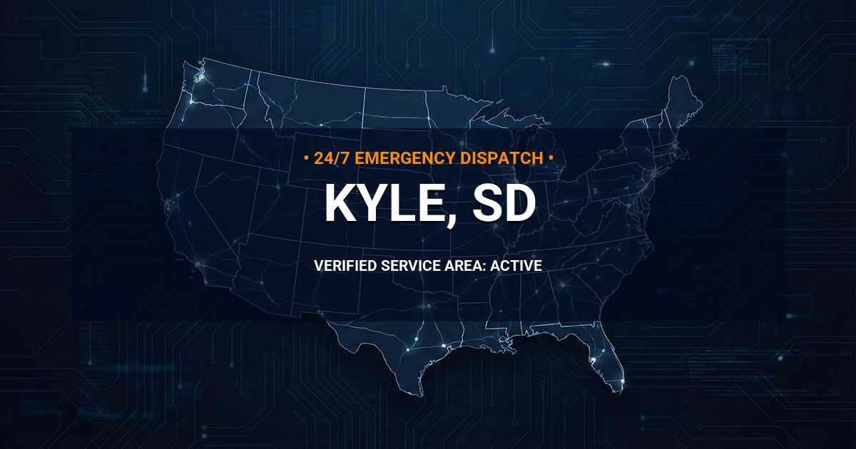 Emergency Plumbing Dispatch Map for Plumbing Services: Kyle, SD