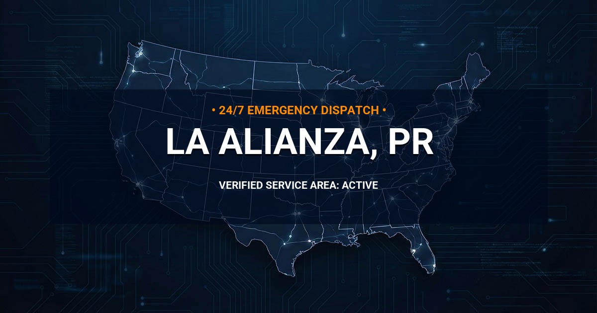 Emergency Plumbing Dispatch Map for Plumbing Services: La Alianza, PR