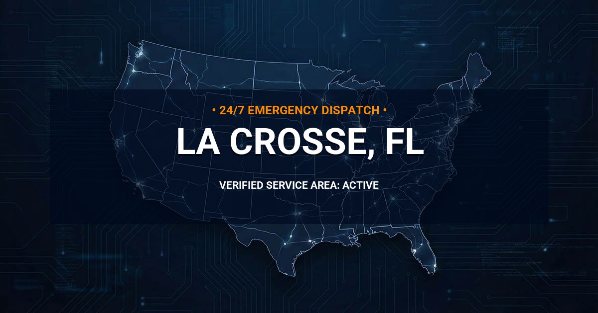 Emergency Plumbing Dispatch Map for Plumbing Services: La Crosse, FL