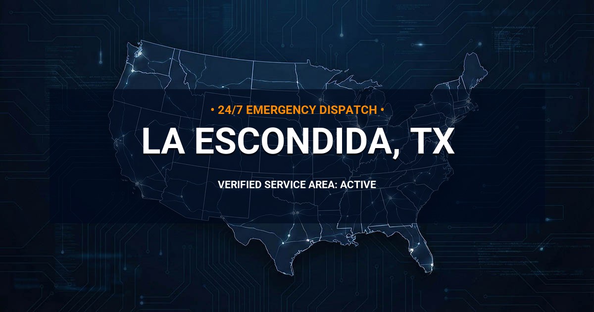 Emergency Plumbing Dispatch Map for Plumbing Services: La Escondida, TX