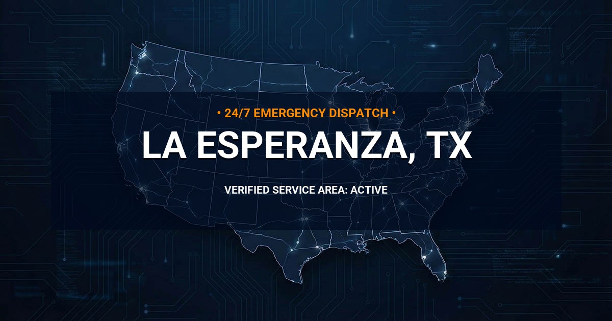 Emergency Plumbing Dispatch Map for Plumbing Services: La Esperanza, TX