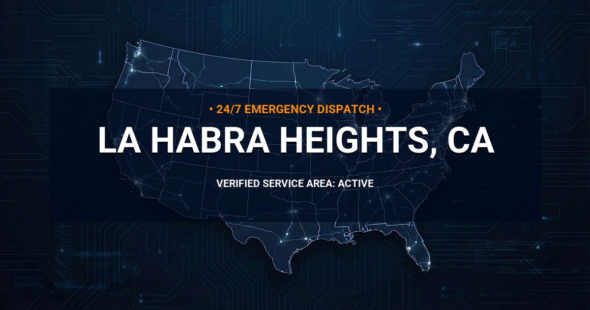 Emergency Plumbing Dispatch Map for Plumbing Services: La Habra Heights, CA