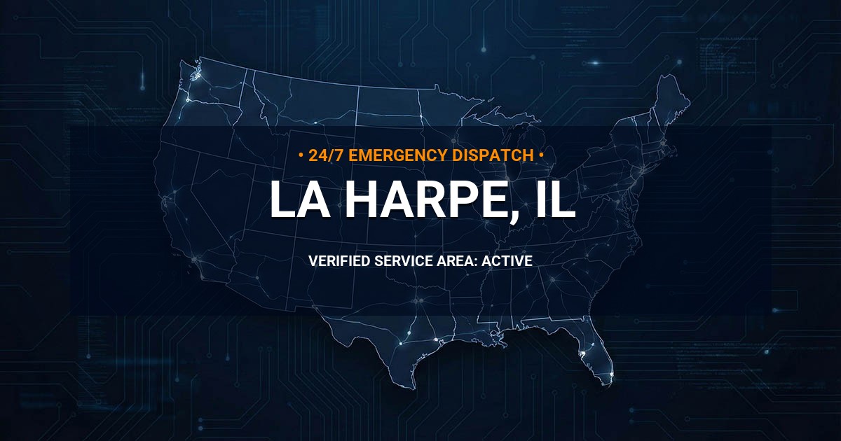 Emergency Plumbing Dispatch Map for Plumbing Services: La Harpe, IL