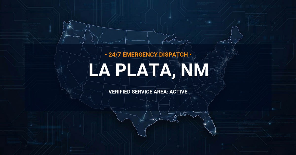 Emergency Plumbing Dispatch Map for Plumbing Services: La Plata, NM