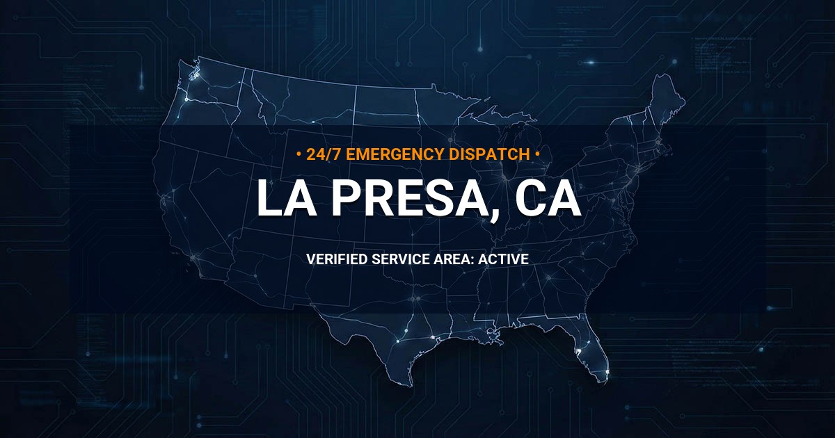 Emergency Plumbing Dispatch Map for Plumbing Services: La Presa, CA