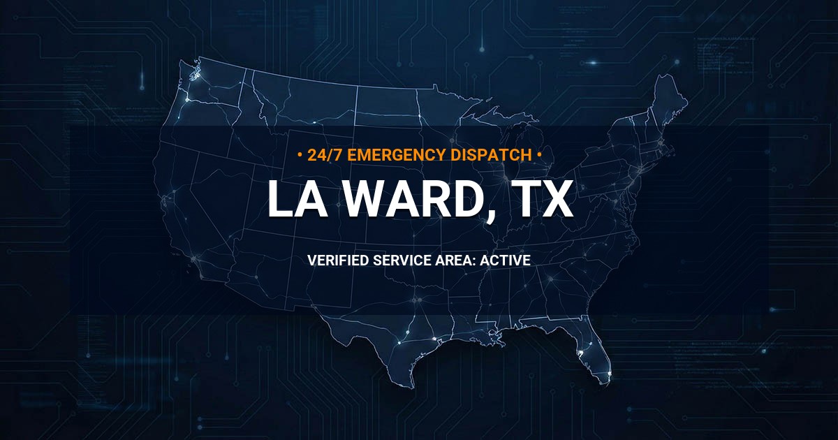 Emergency Plumbing Dispatch Map for Plumbing Services: La Ward, TX
