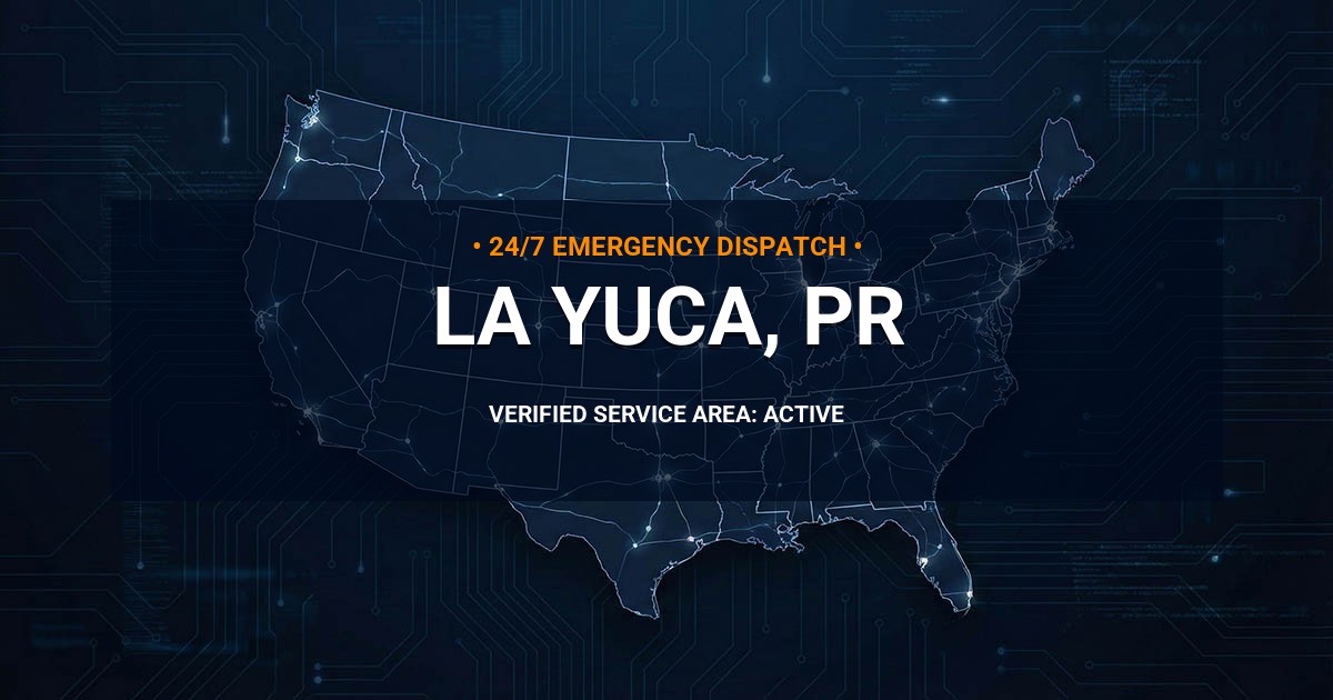 Emergency Plumbing Dispatch Map for Plumbing Services: La Yuca, PR