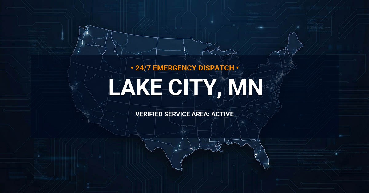 Emergency Plumbing Dispatch Map for Plumbing Services: Lake City, MN