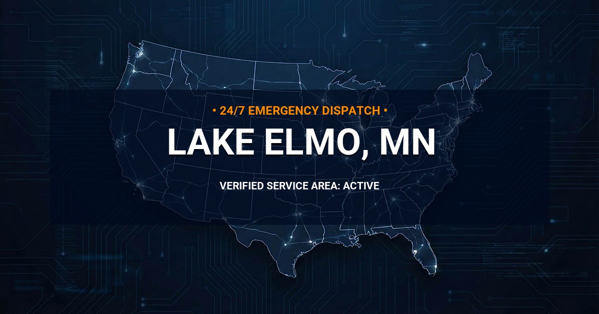 Emergency Plumbing Dispatch Map for Plumbing Services: Lake Elmo, MN