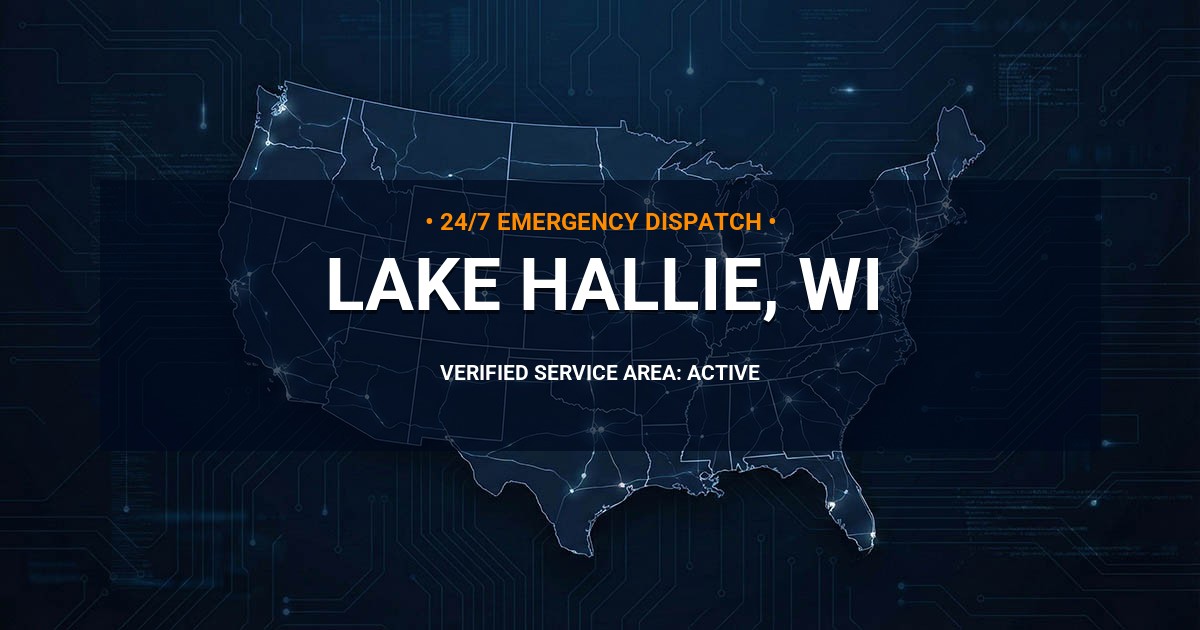 Emergency Plumbing Dispatch Map for Plumbing Services: Lake Hallie, WI