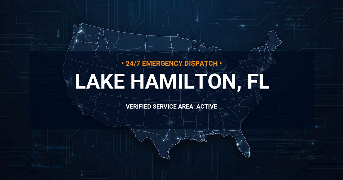 Emergency Plumbing Dispatch Map for Plumbing Services: Lake Hamilton, FL
