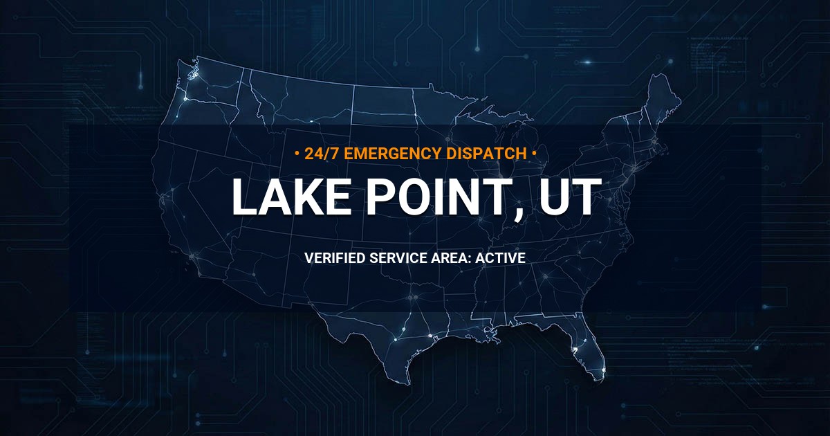 Emergency Plumbing Dispatch Map for Plumbing Services: Lake Point, UT