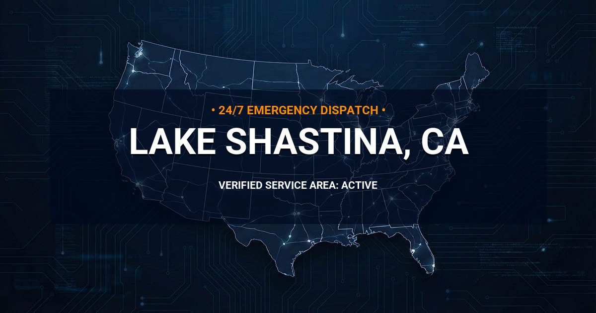 Emergency Plumbing Dispatch Map for Plumbing Services: Lake Shastina, CA